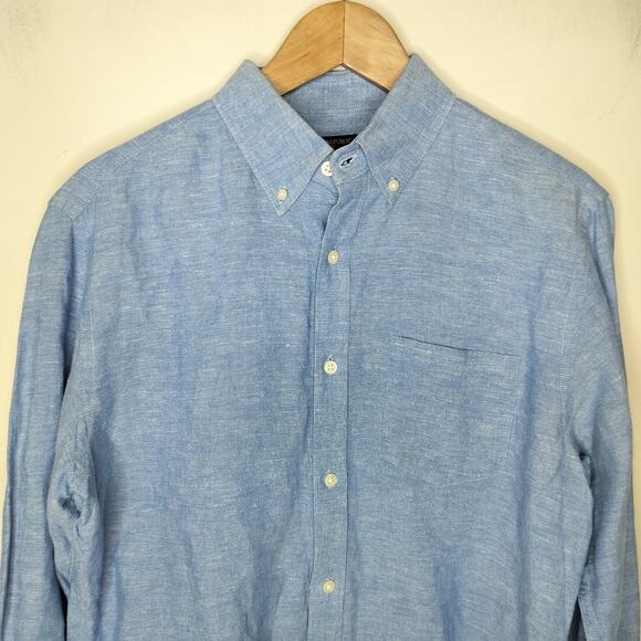 Banana Republic Linen Cotton Button Down Shirt Slim Fit - Picture 2 of 9